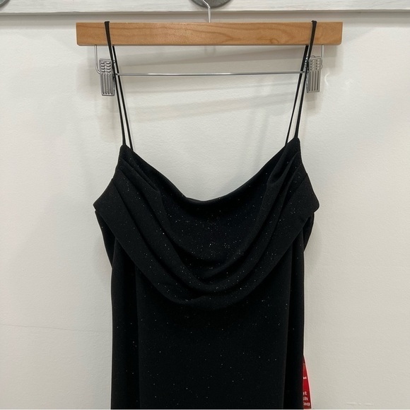 Nwt Sparkling Black floor length black tie formal gown - Picture 6 of 8